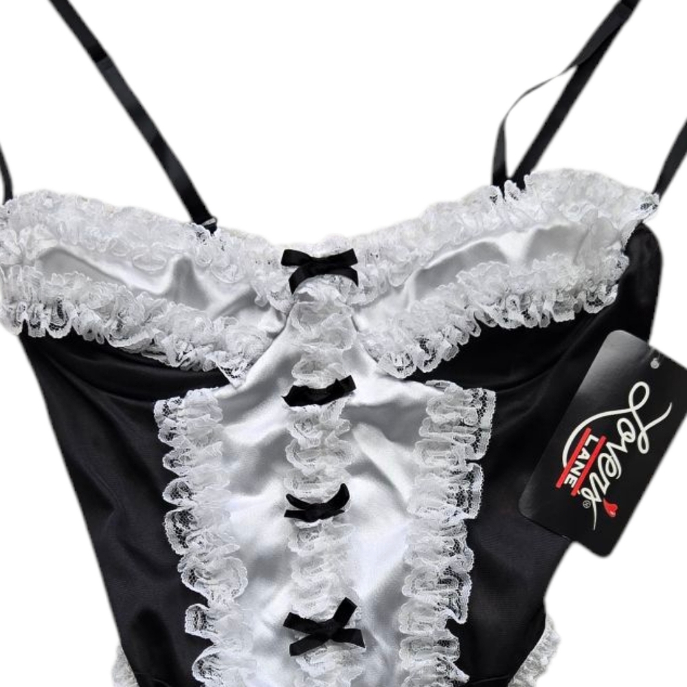 Vintage NWT 90s Lover's Lane French Maid Teddy XS - Picture 2 of 6